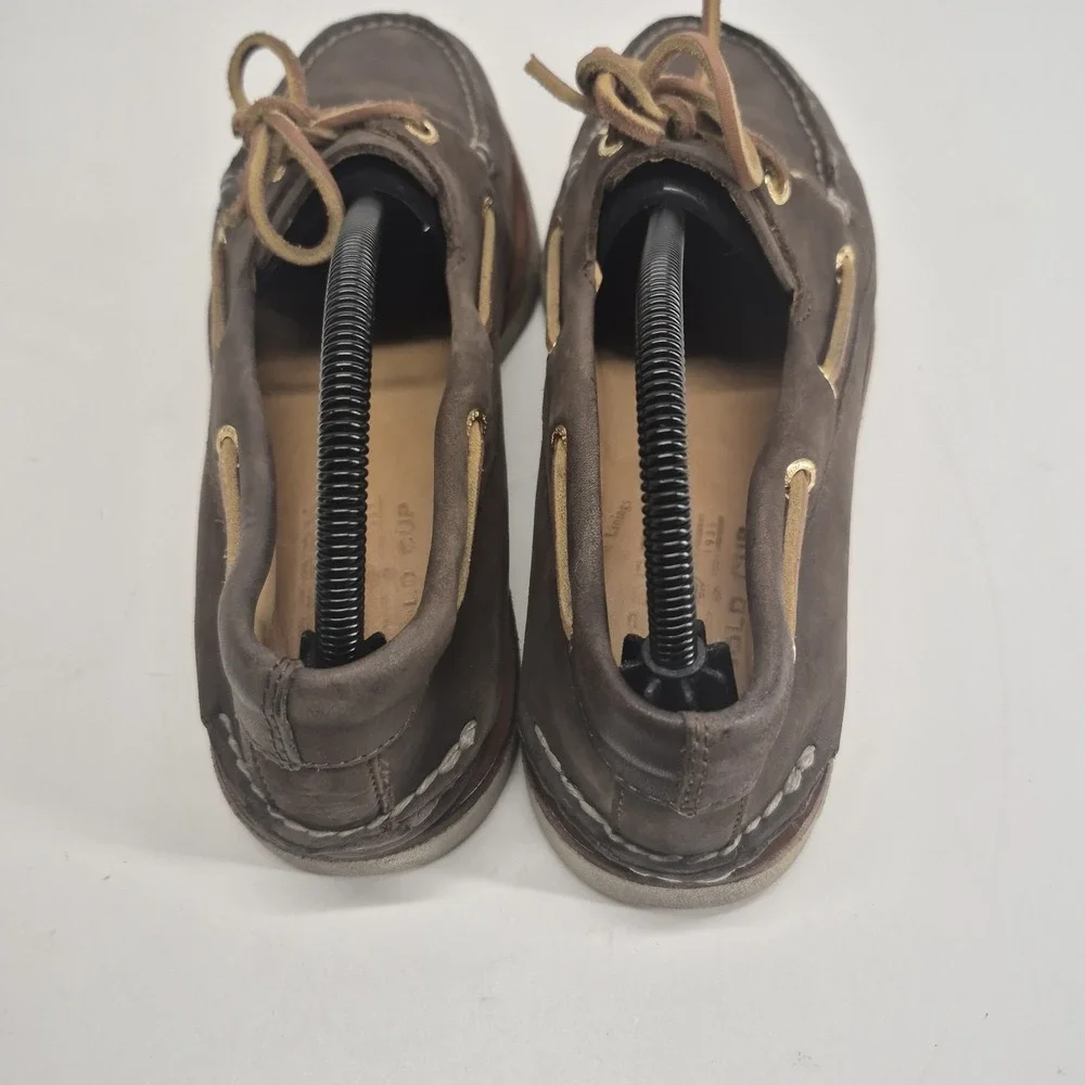 Sperry Gold Cup Boat Shoes 0219493 Dark Brown Soft Leather Mens Size 9.5 M